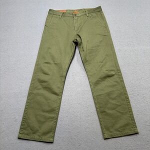Dockers Chino Pants Men's 32x34 Olive Green Straight Leg Cotton Utility Outdoor